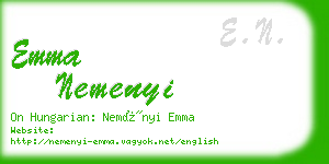 emma nemenyi business card